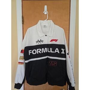 Formula 1 75th Anniv Jacket Black White London's O2 Arena Size XL Hybrid Apparel